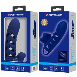 Pretty Love - Altaf Anneau Vibrateur Avec Gaine En Silicone Bleu